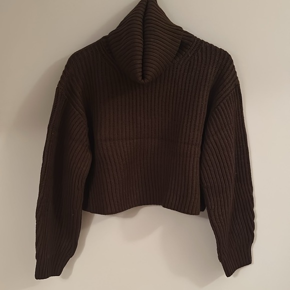 NEW  Aritzia Babaton Guell Merino Wool Turtleneck Sweater in Brown | size S - Picture 5 of 9